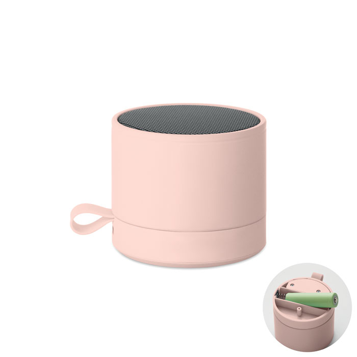 Haut-parleur sans fil personnalisable en métal Recar rose bébé